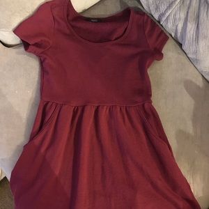 Short maroon dress